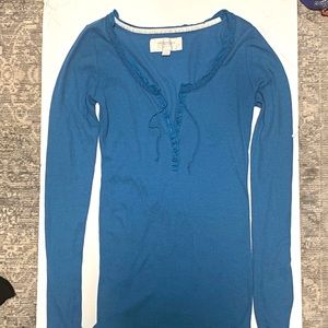 Blue Long Sleeve with lace detailing
